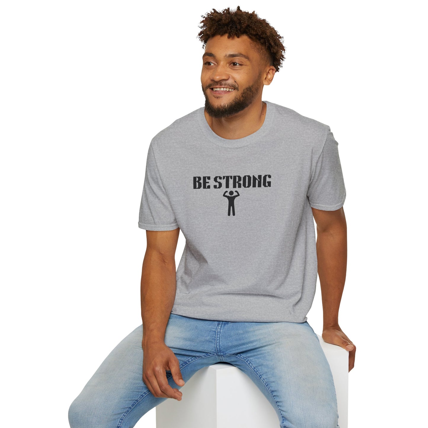 Be Strong Daily Be Tees Unisex Softstyle T-Shirt for Motivation and Comfort