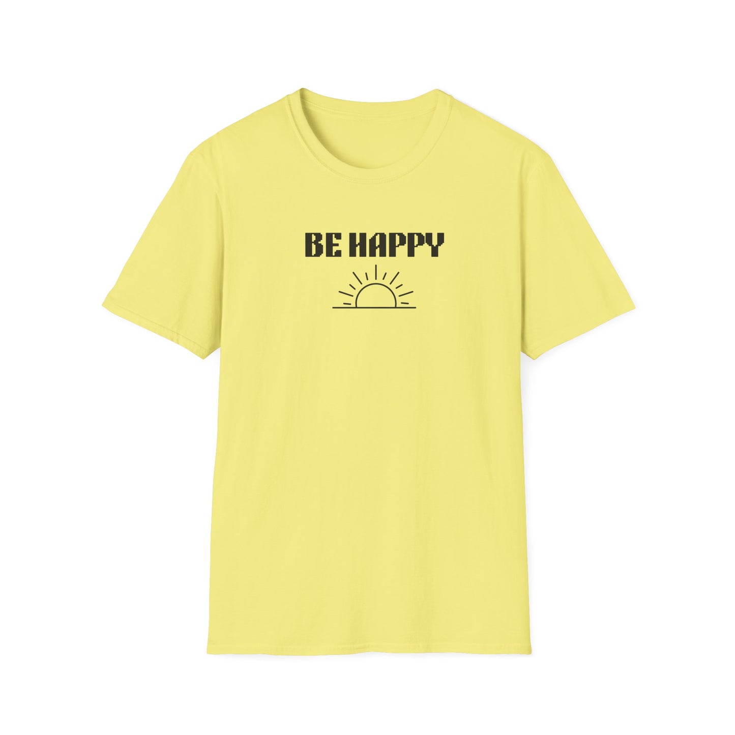 Be Happy  Daily Be Tees Unisex Softstyle T-Shirt for Motivation and Comfort