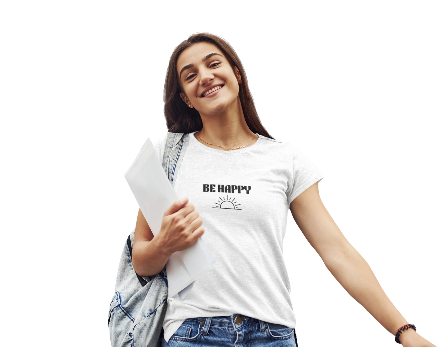 Be Happy  Daily Be Tees Unisex Softstyle T-Shirt for Motivation and Comfort